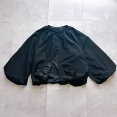 23SS 極美品✨組曲 サッカーストレッチ ブルゾン バルーンスリーブ 黒系 M