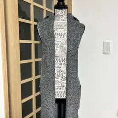 【未使用】axes フード付ニットロングベストのサムネイル