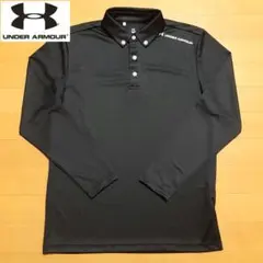 アンダーアーマー ゴルフウェア 長袖ポロシャツ Sサイズ ブラック 極美品