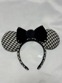 ディズニー カチューシャ ミニー 千鳥柄