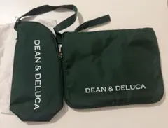 【新品】DEAN＆DELUCA レジかごバッグ+保冷ボトルホルダー グリーン
