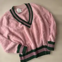 C/MEO COLLECTIVE ピンク Vネックセーター XXS