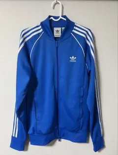 adidas アディダス トラックジャケット ジャージ ブルー 三本ライン