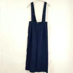 ROPE ジャンパースカート 38 ネイビー ポリ ロング丈 Lのサムネイル