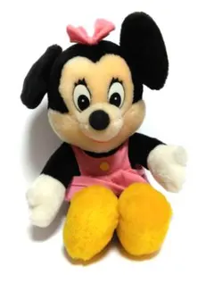 ミニーマウス　ぬいぐるみ　昭和レトロ　サンアンドスター　ディズニー