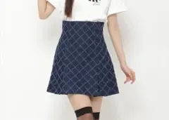 レディアゼル ダイヤデニムミニスカート ネイピー