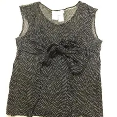 MaxMara シルクドット柄ノースリーブ38