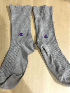中古 靴下Champion リブソックス グレー 25cmのサムネイル