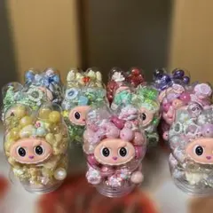 カラフルキャラクター型ビーズセット(ピンク)