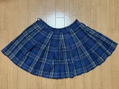 制服 スカート チェック 青