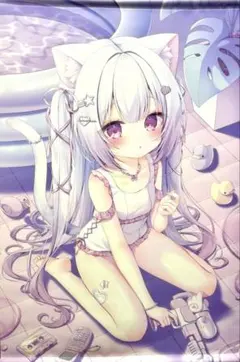 一点物】オリジナル手描きイラスト アナログイラスト プリズム猫耳