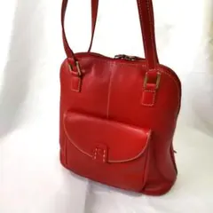 box21 エリーゼ　本革 レッド 2way リュック　レザーバッグ　多機能のサムネイル