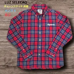LUZ SELECAO ルースイソンブラ チェック ネルシャツ 刺繍 日本製 Sのサムネイル