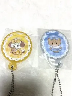 リルアラモード ×GiGO チェックアクリルミラーキーホルダー　ラテ　スフレ