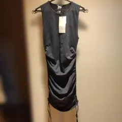 ZARA ブラック ノースリーブ ワンピース M-L