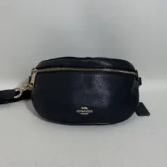 2603-15｜美品｜コーチ ボディバッグ レザー ブラック