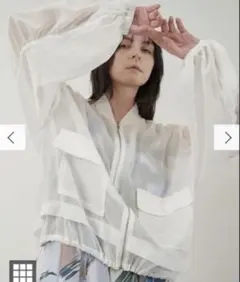♡1回着用美品♡定番人気 アダムエロペ メッシュカーディガン シアー