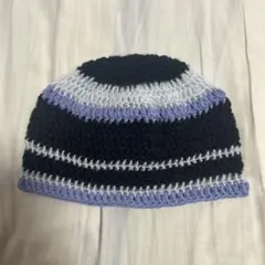 ハンドメイド　ぼうし　編み物　ニット帽 ビーニー　バケハ