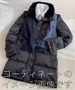 BURBERRY◆ブラックレーベル ダウントレンチコート L