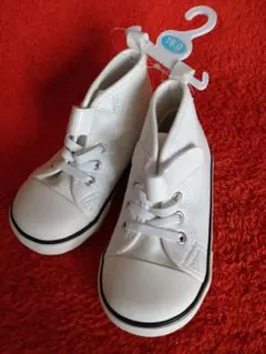 キッズ 16cm 白 ホワイト ハイカットスニーカー 子供 靴 保育園 幼稚園