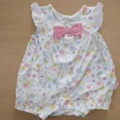 Coeur a Coeur キムラタン　リボン付き花柄ロンパース 80cm