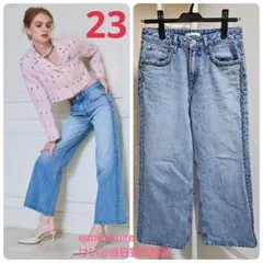 eimy istoire エイミーイストワール デコラティブワイドレッグデニム