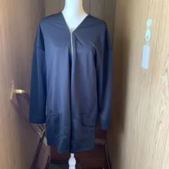 黒 L ジップアップロングジャケット