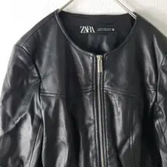 E39　ZARA　フェイクレザー　ジャケット