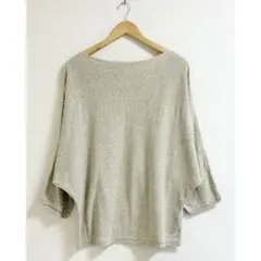 a17_Plage 美品♪ローシルクネップ ボート ドルマンプルオーバー ニットのサムネイル