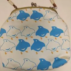 浜千鳥柄 がま口バッグ ミニサイズ