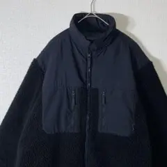 美品‼️ H&M ナイロン ボア ジャケット 多機能 黒 XL 無地 plain