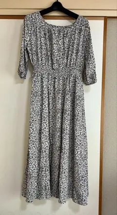 フラワープリント マキシドレス Mサイズ