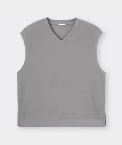 ジーユー カノコVネックビックベスト ユニセックス 男女兼用 グレー