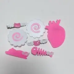 ピンク系統 量産型 ヘアクリップ セット サブカル y2k 地雷系 平成女児