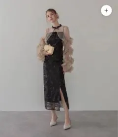【Leja】渋谷凪咲着用 シースルー袖 スパンコール マーメイドドレス　結婚式 Leja】渋谷凪咲着用 シースルー袖 スパンコール マーメイドドレス 結婚