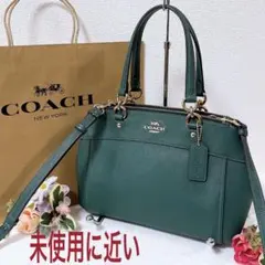 未使用に近い★コーチ ショルダーバッグ 2WAY ハンドバッグ レザー チャーム