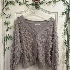 ehka sopoフリンジ付きカーディガン