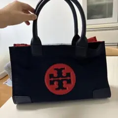 Tory Burch ネイビー レッド トートバッグ
