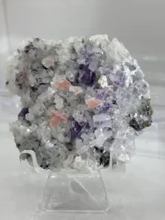 美品！！フローライト　ロードクロサイト　クォーツ　パイライト　共生