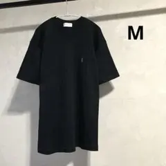 希少 美品 90s イヴサンローラン VネックTシャツ 刺繍ロゴ 日本製