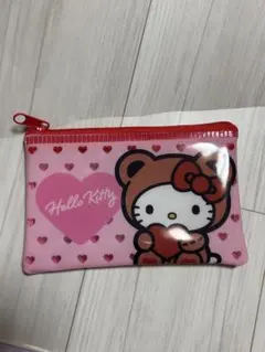 【新品】DAISO ダイソー　フラットポーチ　ハローキティ ジッパーバッグのサムネイル