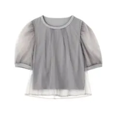 PROPORTION BODY DRESSING チュール重ねカットソー ブルーのサムネイル