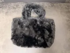 LOWRYSFARM ファー ハンドバッグ ブラック