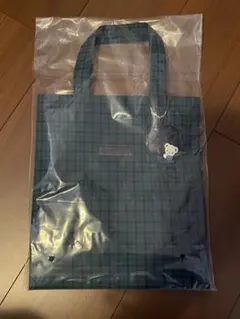 ファミリア トートバッグ 青 ギンガムチェック 大　familiar 新品