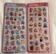 【韓国限定】 JELLY BEAR 2種セット ぷっくりシール ボンボンドロップ
