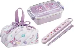 新品◆Skaterお弁当箱3点セット◆クロミちゃんマイメロ お箸お弁当袋 紫子供