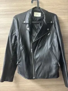 BROWNY ダブル ライダースジャケット ブラック レザージャケット 黒 M