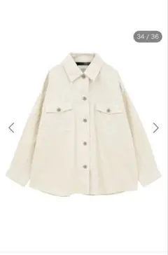 アメリカンホリック コーデュロイ シャツ ジャケット　アイボリー