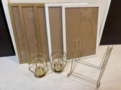 PÄRLBAND ペルルバンド ティーライトホルダー,ゴールドカラー 2個セット