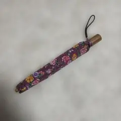 紫色の花柄 折りたたみ傘 晴雨兼用